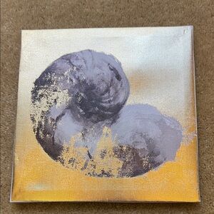 Gold and Gray Seashell Canvas Art